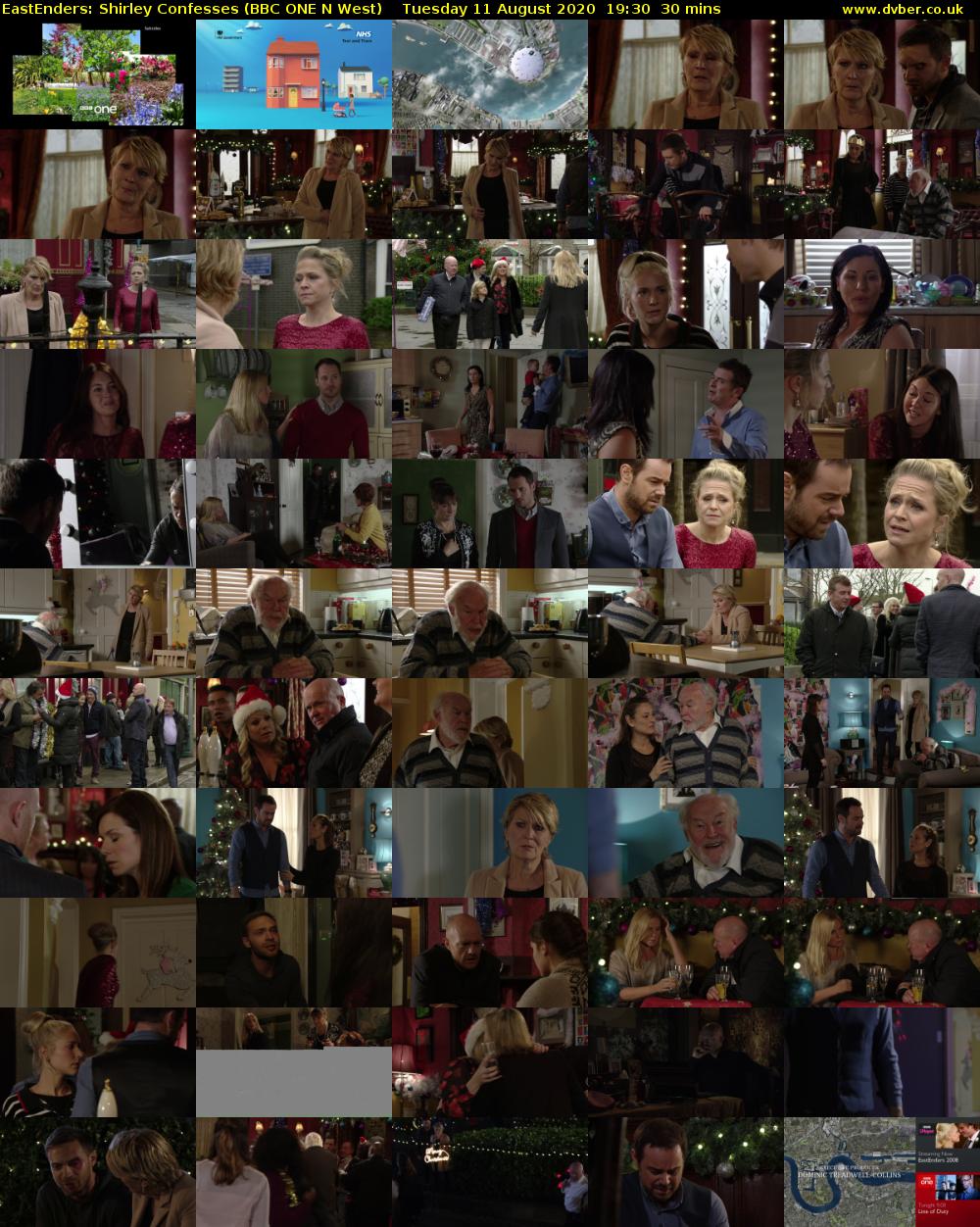 EastEnders: Shirley Confesses (BBC ONE N West) Tuesday 11 August 2020 19:30 - 20:00