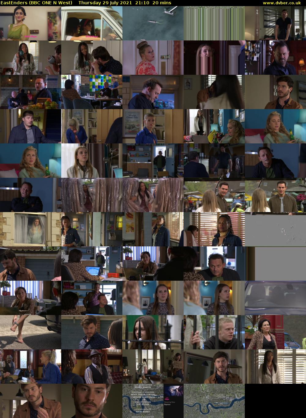 EastEnders (BBC ONE N West) Thursday 29 July 2021 21:10 - 21:30