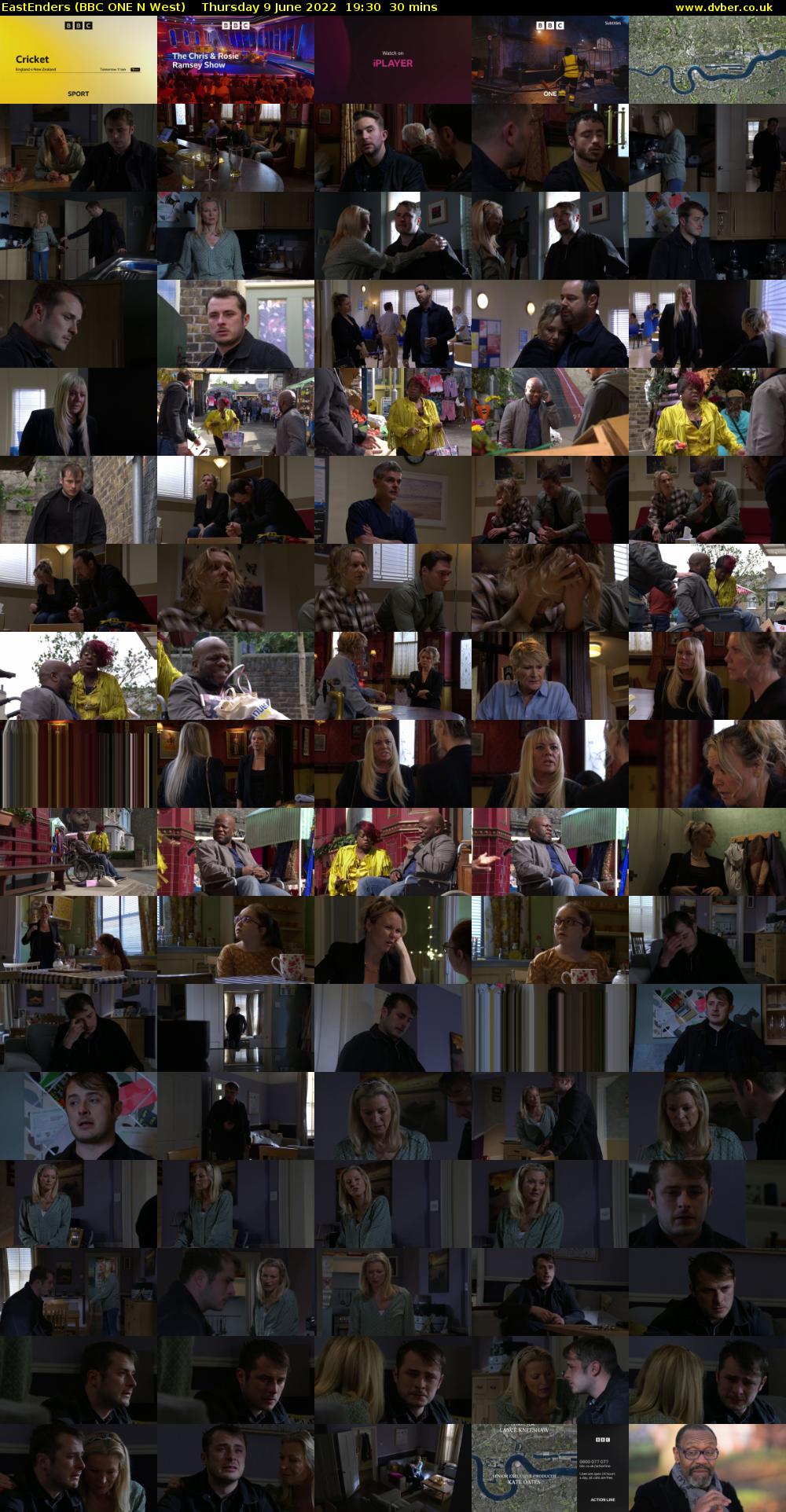 EastEnders (BBC ONE N West) Thursday 9 June 2022 19:30 - 20:00