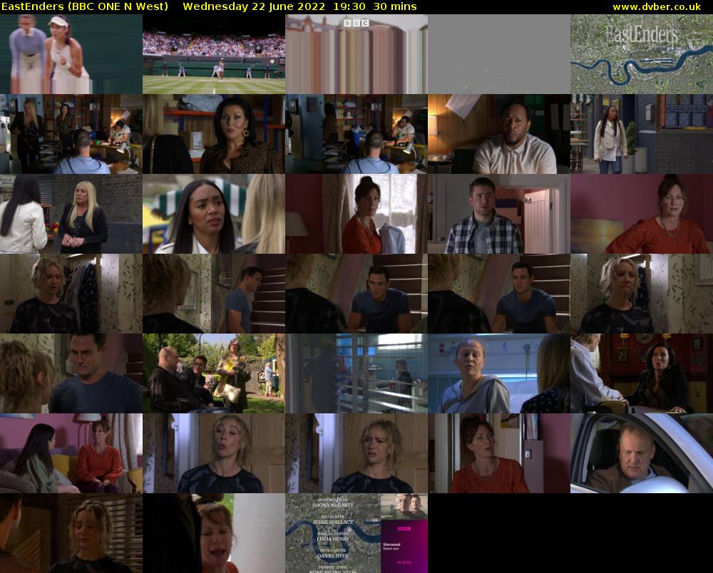 EastEnders (BBC ONE N West) Wednesday 22 June 2022 19:30 - 20:00