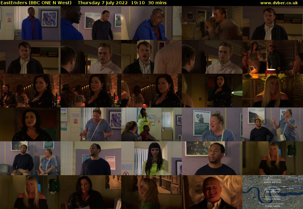 EastEnders (BBC ONE N West) Thursday 7 July 2022 19:10 - 19:40
