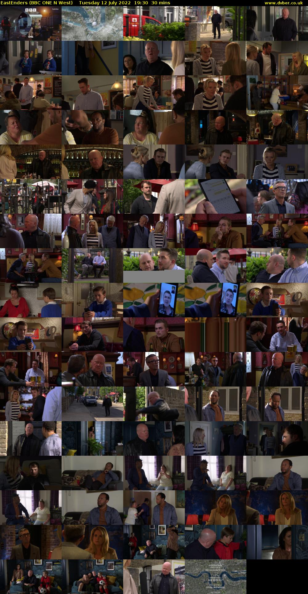 EastEnders (BBC ONE N West) Tuesday 12 July 2022 19:30 - 20:00