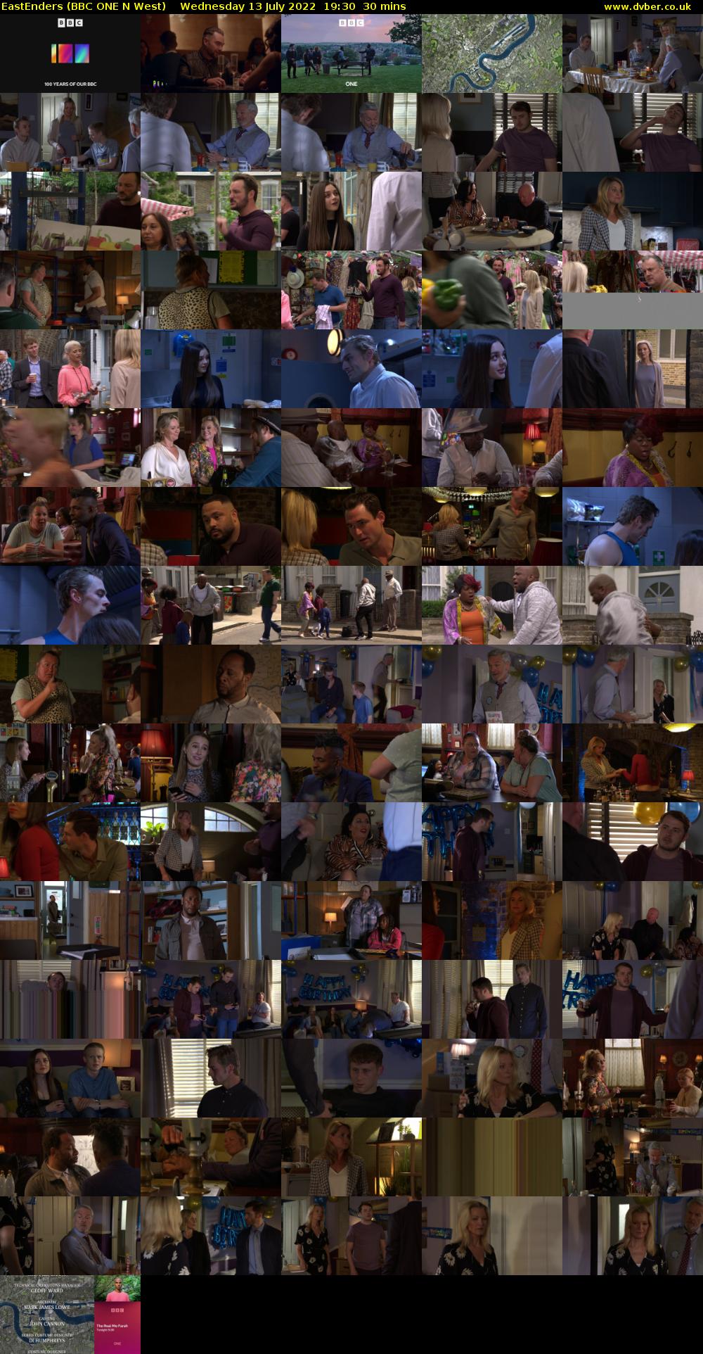 EastEnders (BBC ONE N West) Wednesday 13 July 2022 19:30 - 20:00
