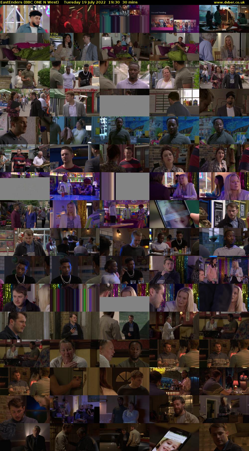 EastEnders (BBC ONE N West) Tuesday 19 July 2022 19:30 - 20:00