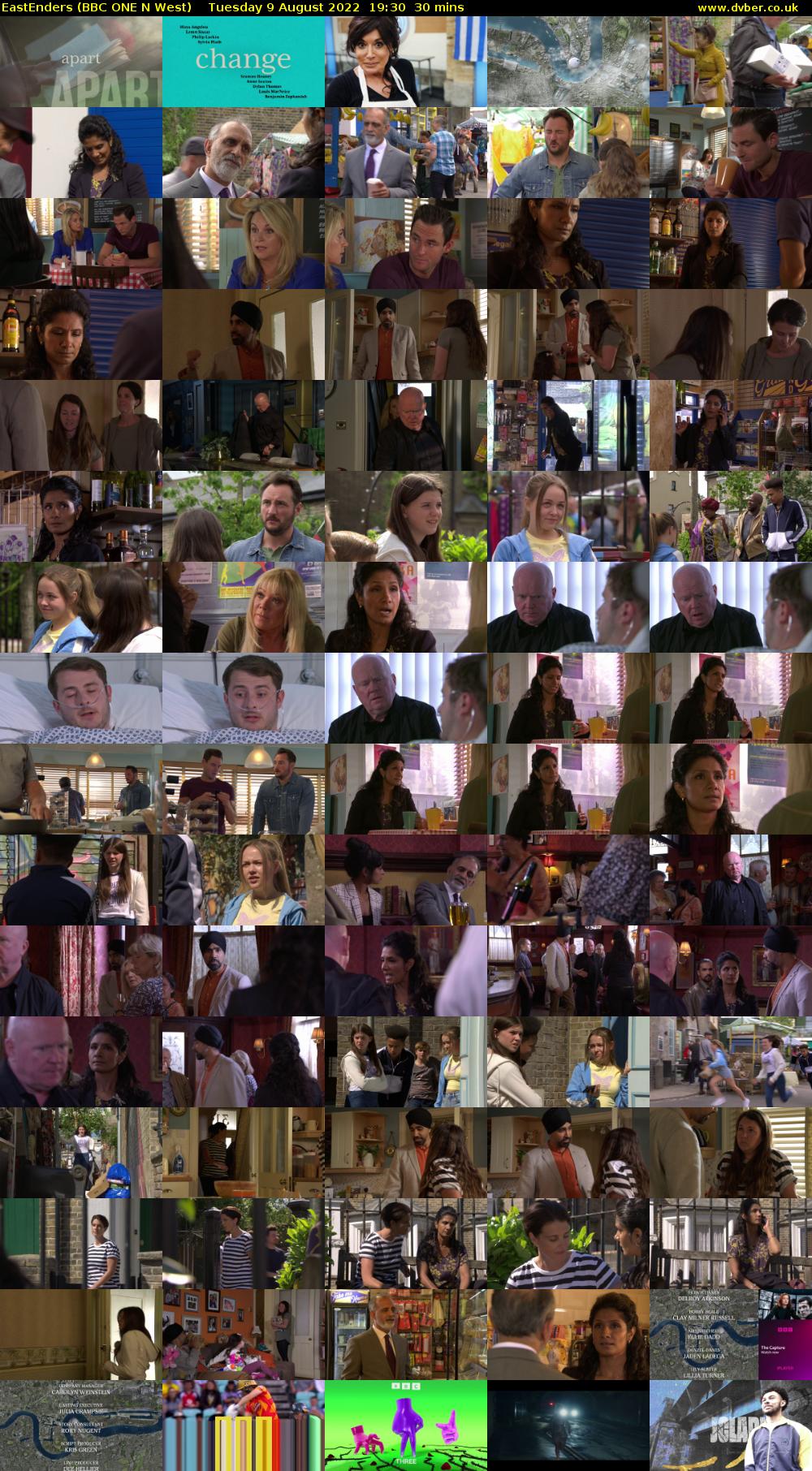 EastEnders (BBC ONE N West) Tuesday 9 August 2022 19:30 - 20:00