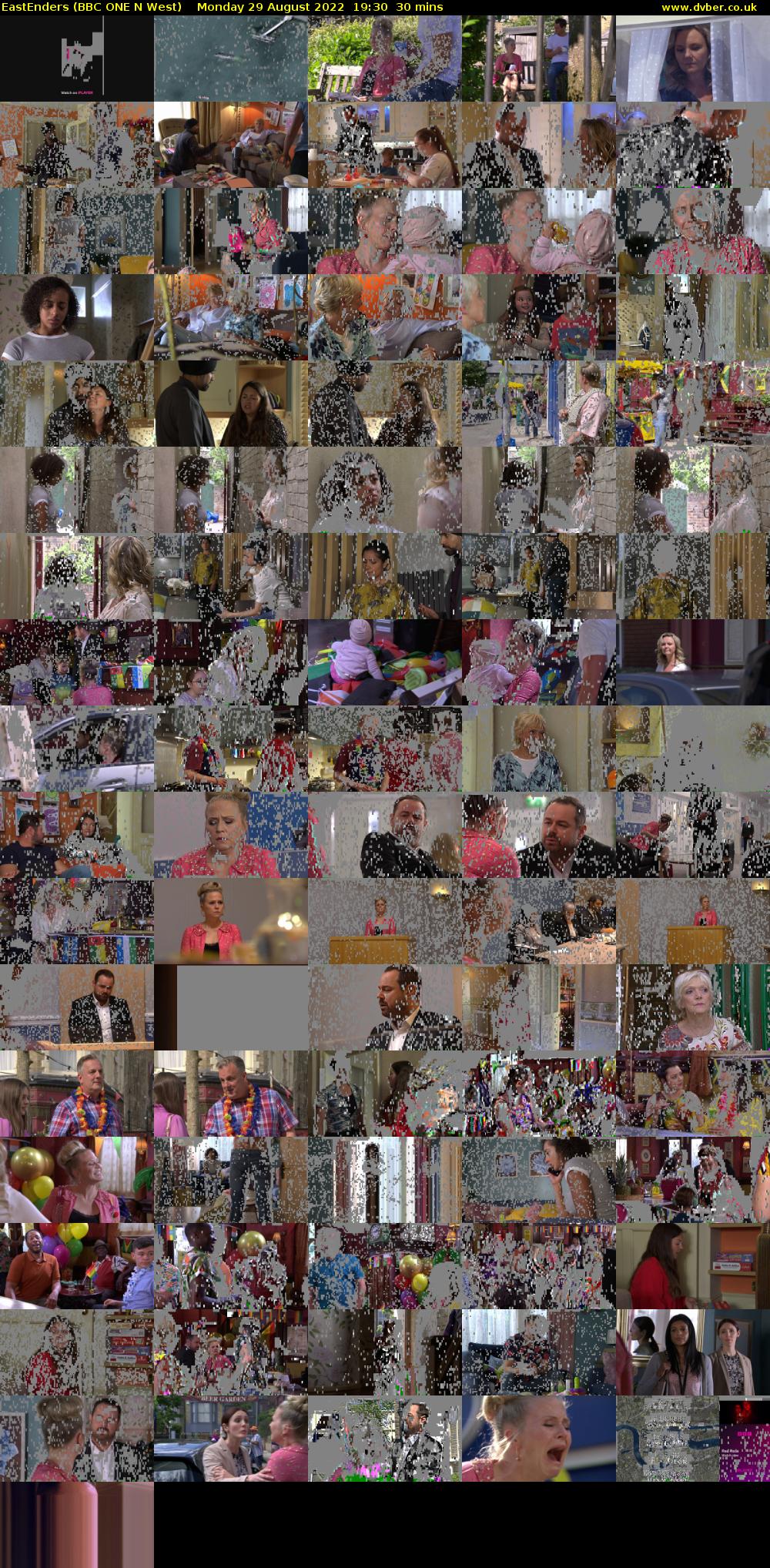 EastEnders (BBC ONE N West) Monday 29 August 2022 19:30 - 20:00