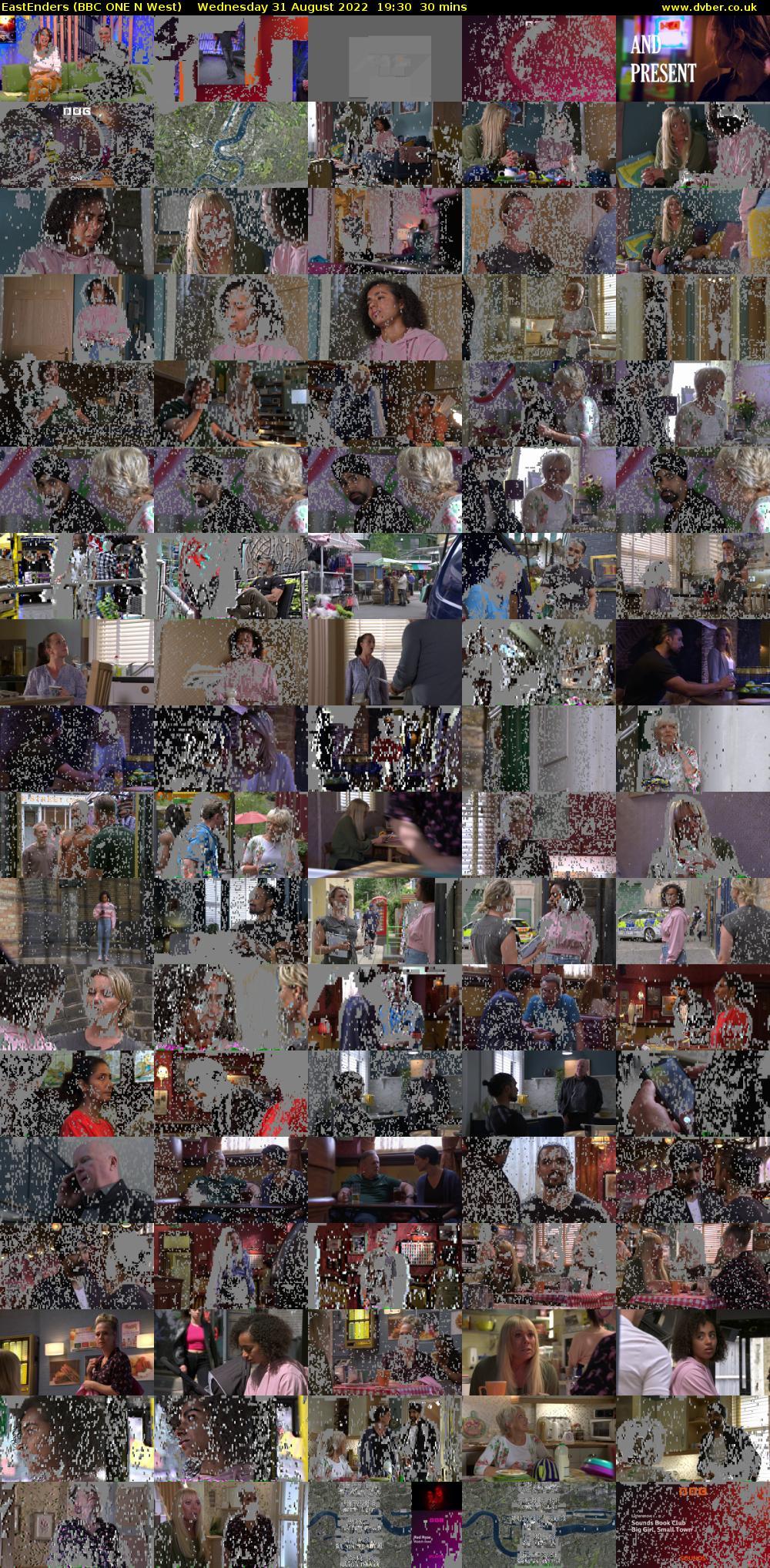 EastEnders (BBC ONE N West) Wednesday 31 August 2022 19:30 - 20:00