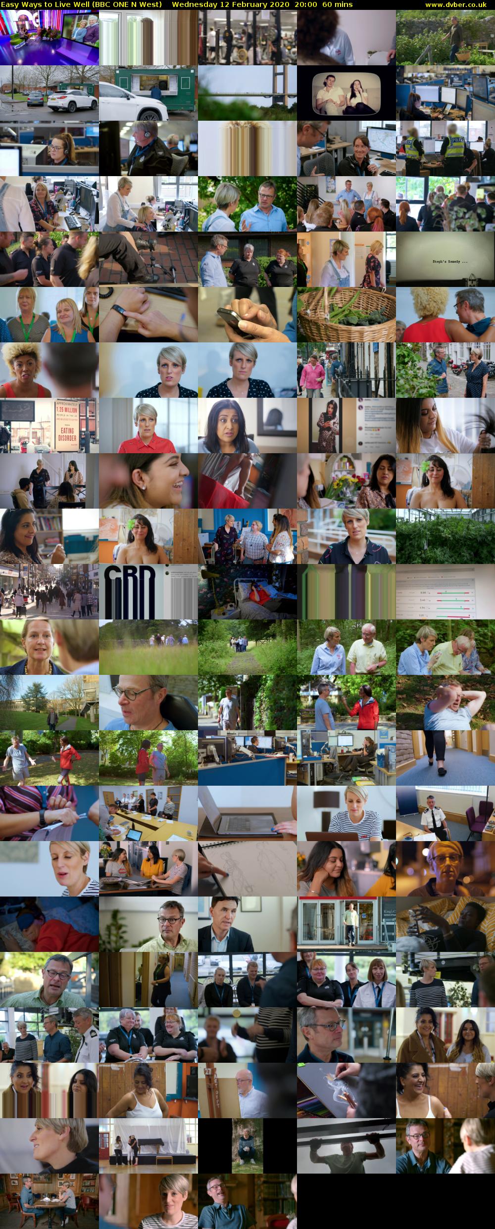Easy Ways to Live Well (BBC ONE N West) Wednesday 12 February 2020 20:00 - 21:00