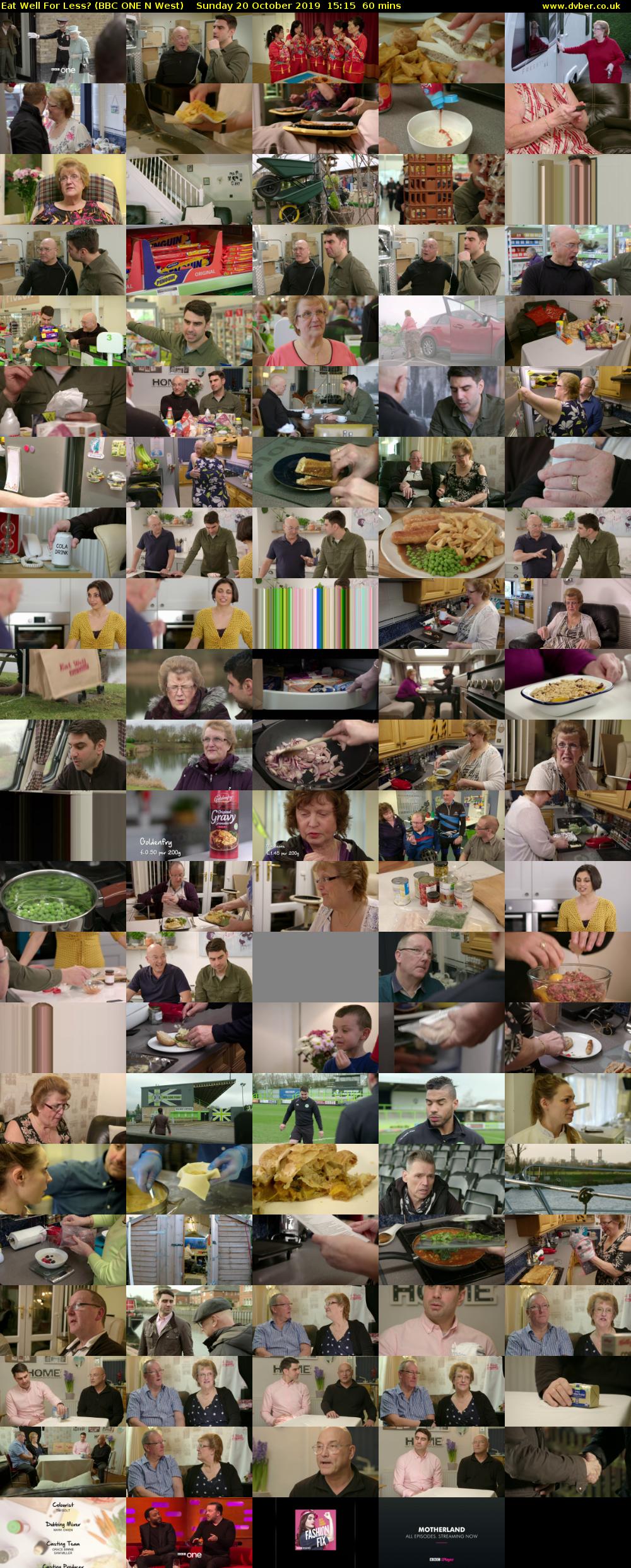 Eat Well For Less? (BBC ONE N West) Sunday 20 October 2019 15:15 - 16:15