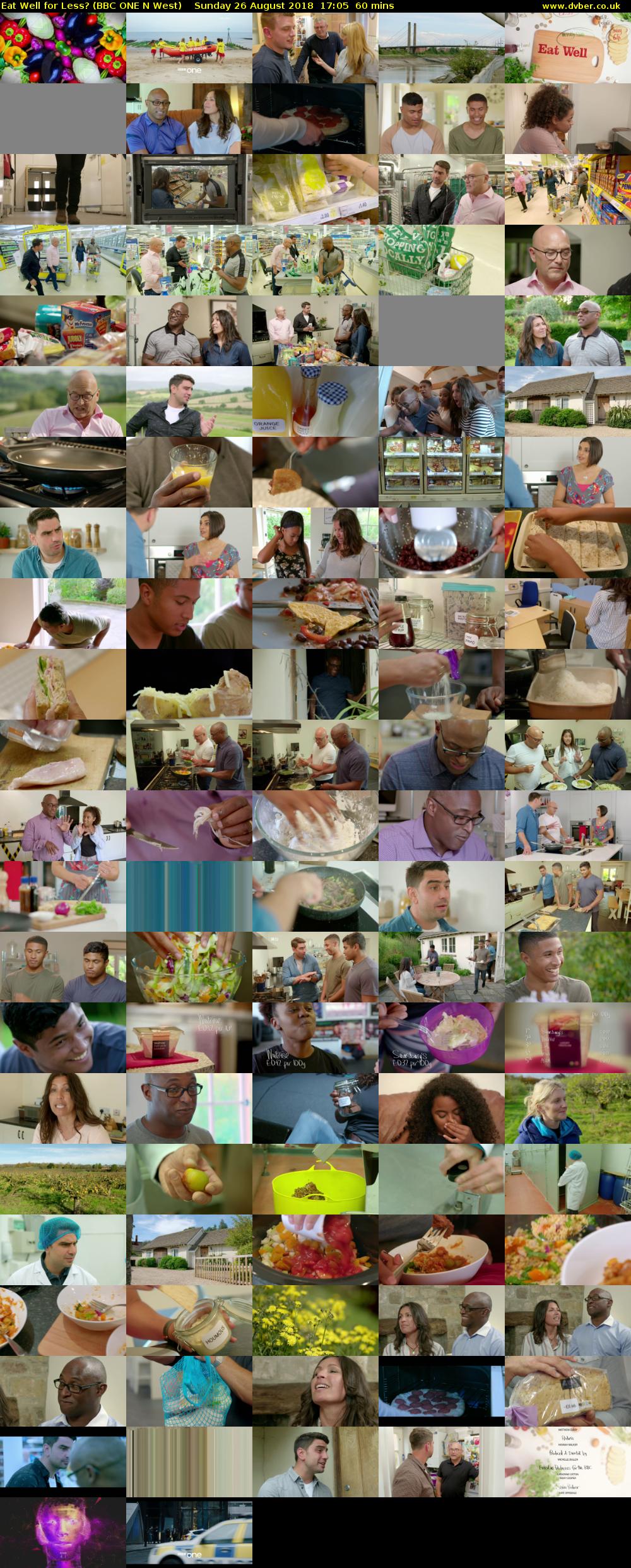 Eat Well for Less? (BBC ONE N West) Sunday 26 August 2018 17:05 - 18:05