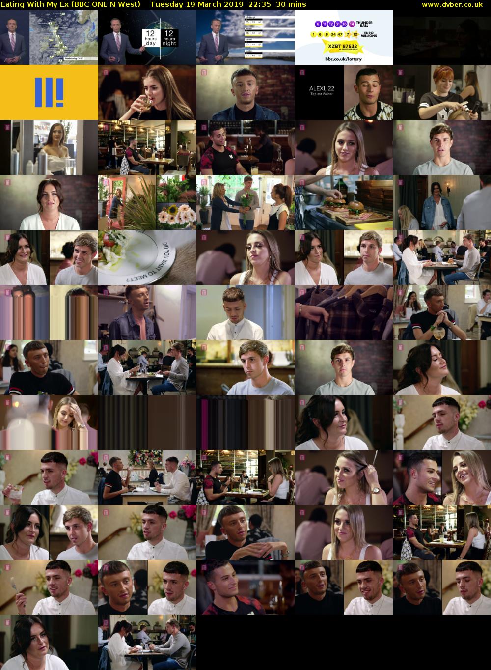 Eating With My Ex (BBC ONE N West) Tuesday 19 March 2019 22:35 - 23:05