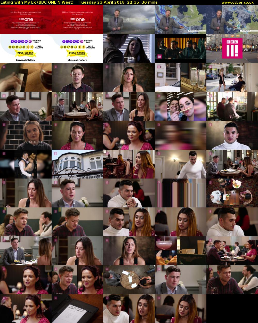 Eating with My Ex (BBC ONE N West) Tuesday 23 April 2019 22:35 - 23:05
