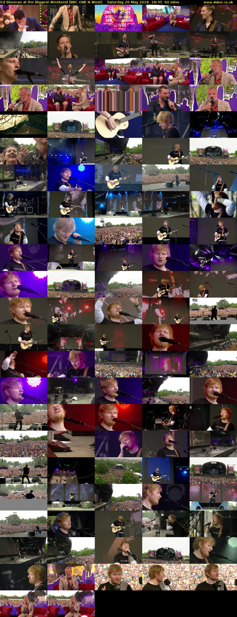 Ed Sheeran at the Biggest Weekend (BBC ONE N West) Saturday 26 May 2018 18:45 - 19:45