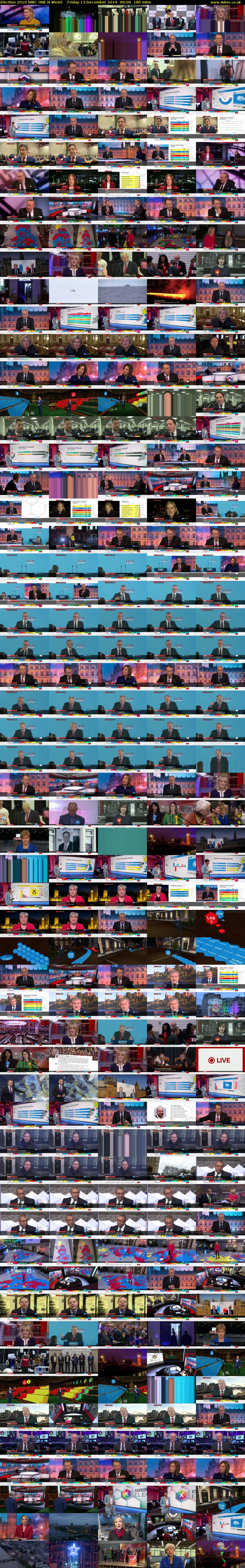 Election 2019 (BBC ONE N West) Friday 13 December 2019 06:00 - 09:00