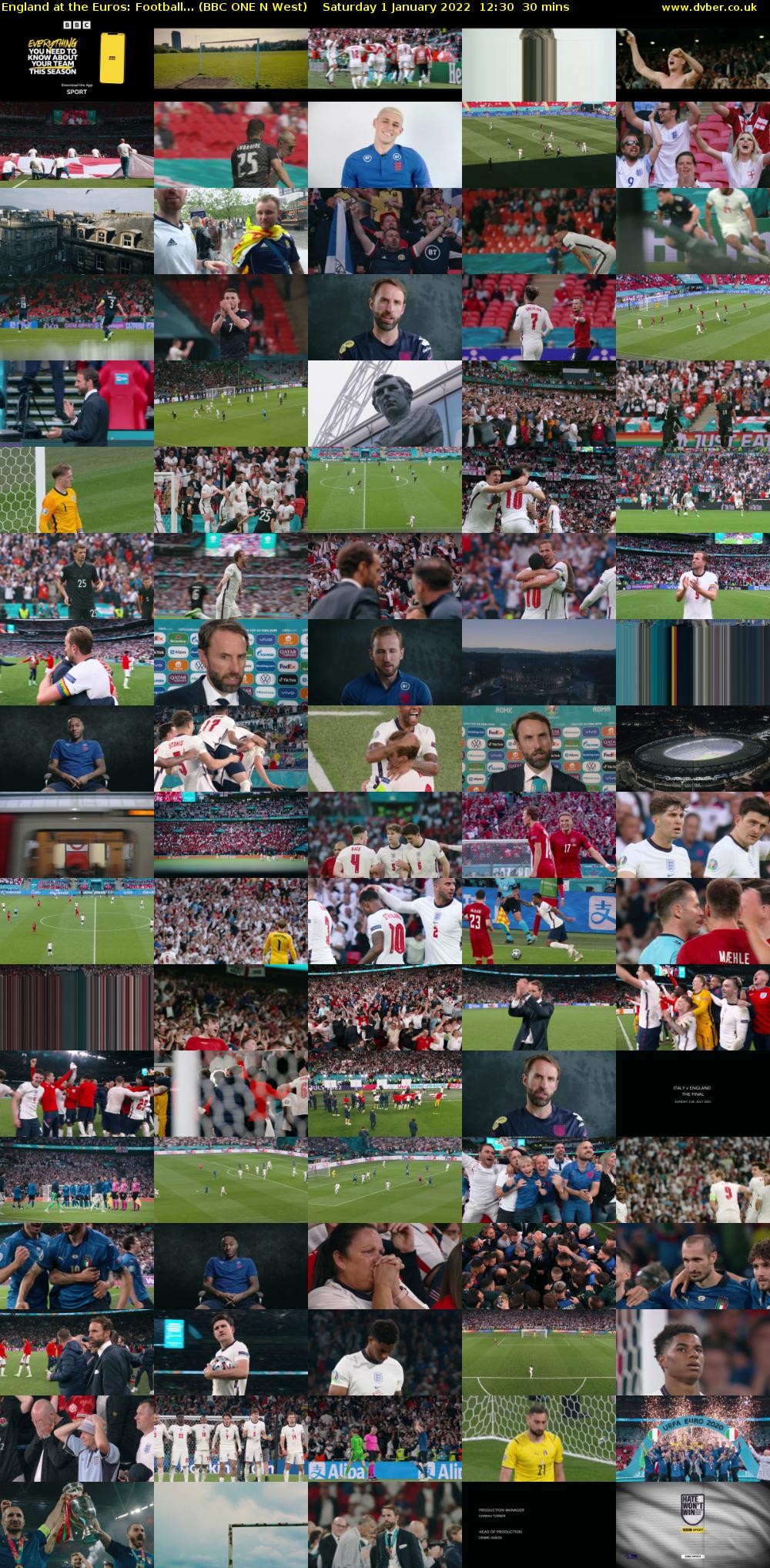 England at the Euros: Football... (BBC ONE N West) Saturday 1 January 2022 12:30 - 13:00