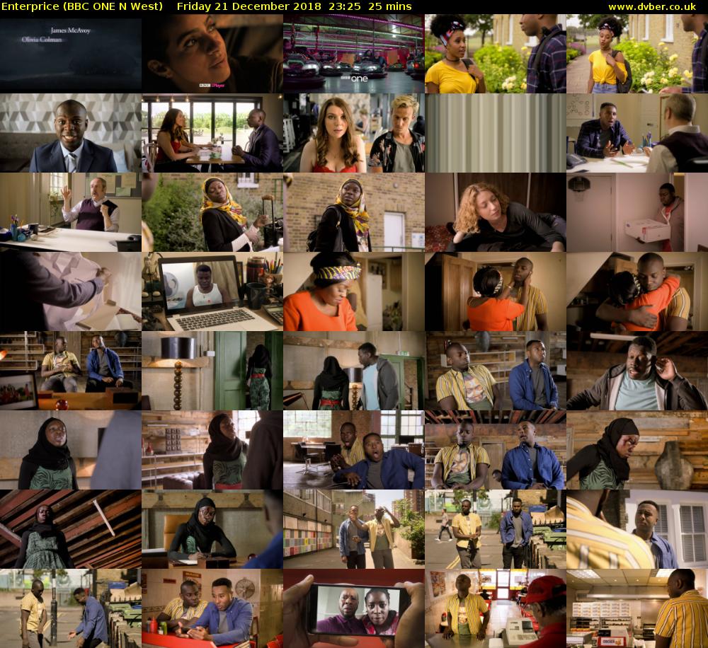 Enterprice (BBC ONE N West) Friday 21 December 2018 23:25 - 23:50