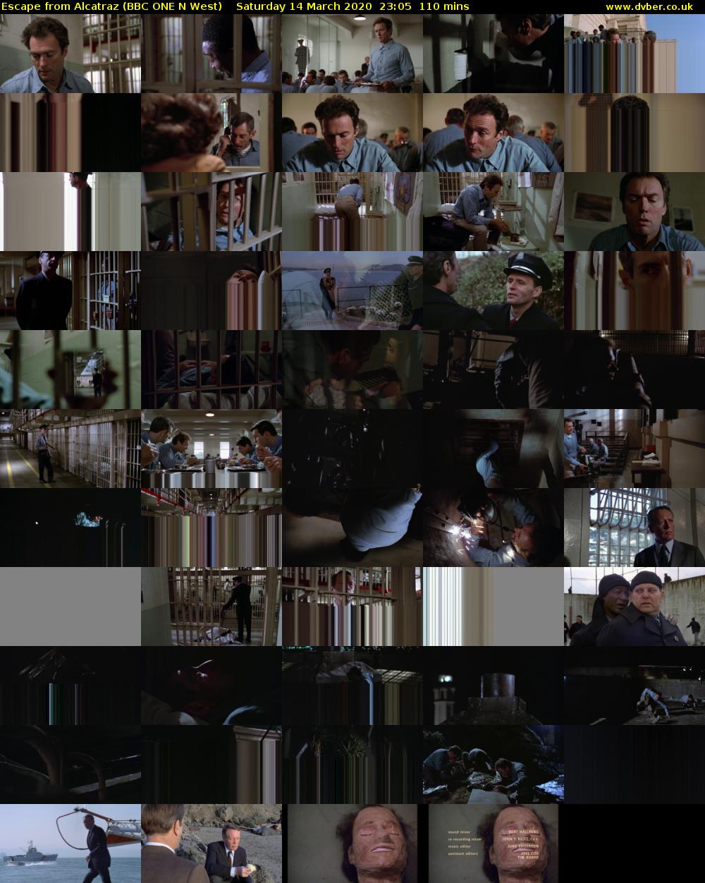 Escape from Alcatraz (BBC ONE N West) Saturday 14 March 2020 23:05 - 00:55