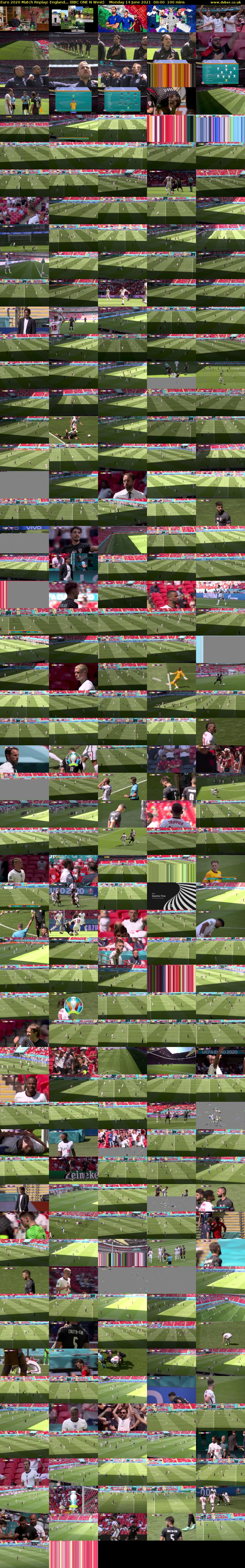 Euro 2020 Match Replay: England... (BBC ONE N West) Monday 14 June 2021 00:00 - 01:40