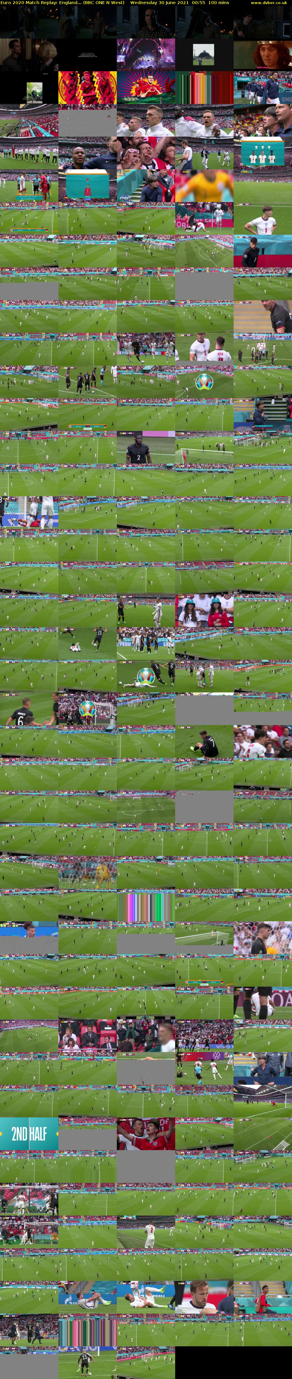 Euro 2020 Match Replay: England... (BBC ONE N West) Wednesday 30 June 2021 00:55 - 02:35