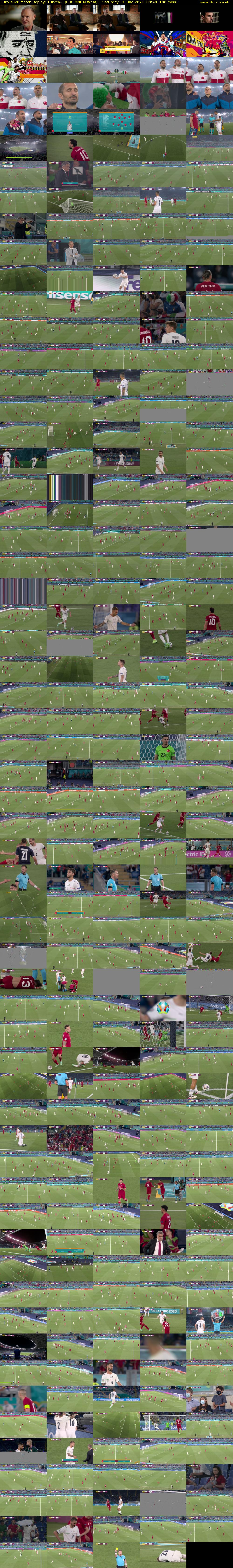 Euro 2020 Match Replay: Turkey... (BBC ONE N West) Saturday 12 June 2021 00:40 - 02:20