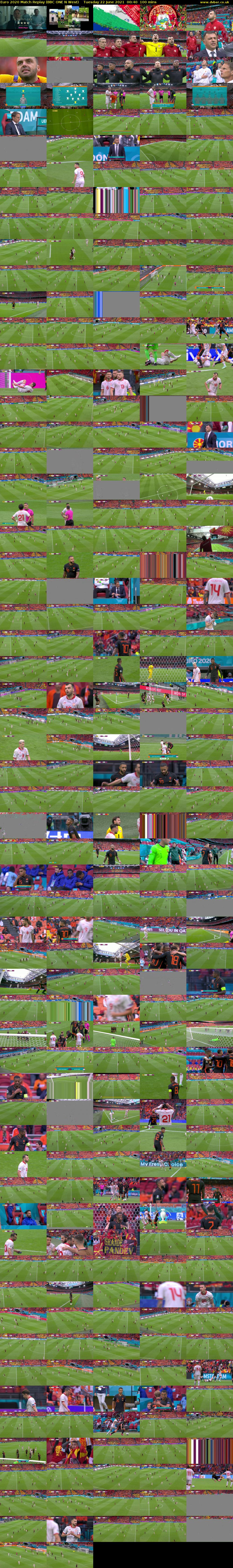 Euro 2020 Match Replay (BBC ONE N West) Tuesday 22 June 2021 00:40 - 02:20