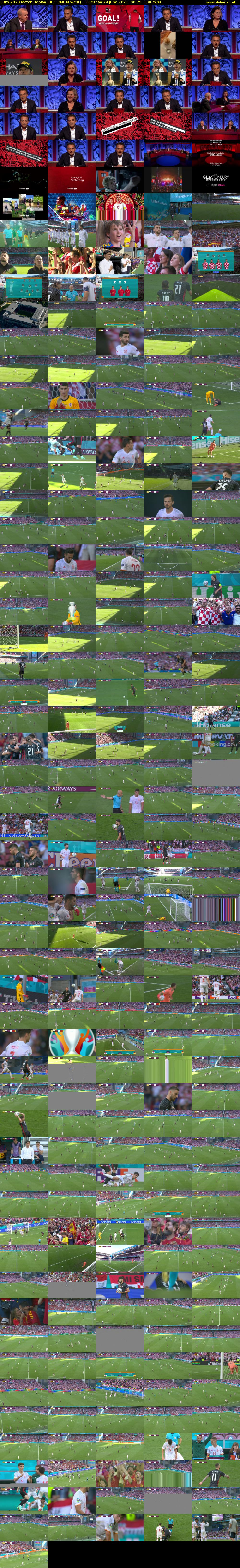 Euro 2020 Match Replay (BBC ONE N West) Tuesday 29 June 2021 00:25 - 02:05