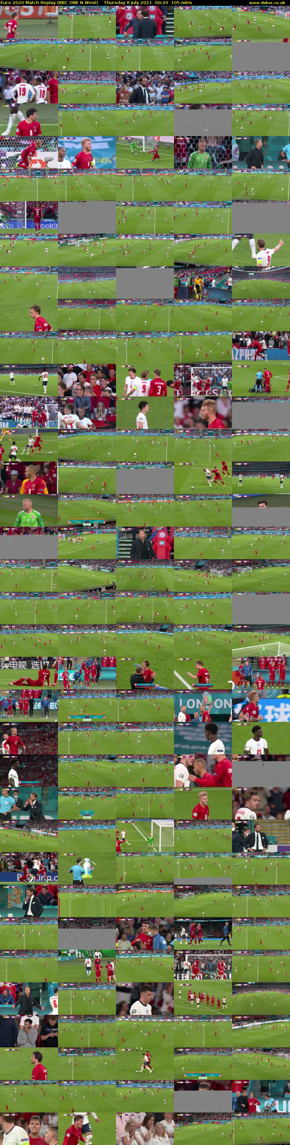 Euro 2020 Match Replay (BBC ONE N West) Thursday 8 July 2021 00:20 - 02:05