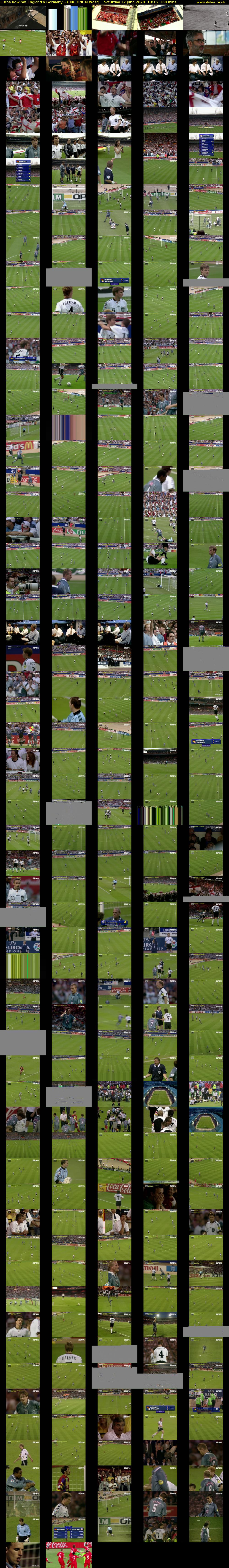 Euros Rewind: England v Germany... (BBC ONE N West) Saturday 27 June 2020 13:15 - 15:55