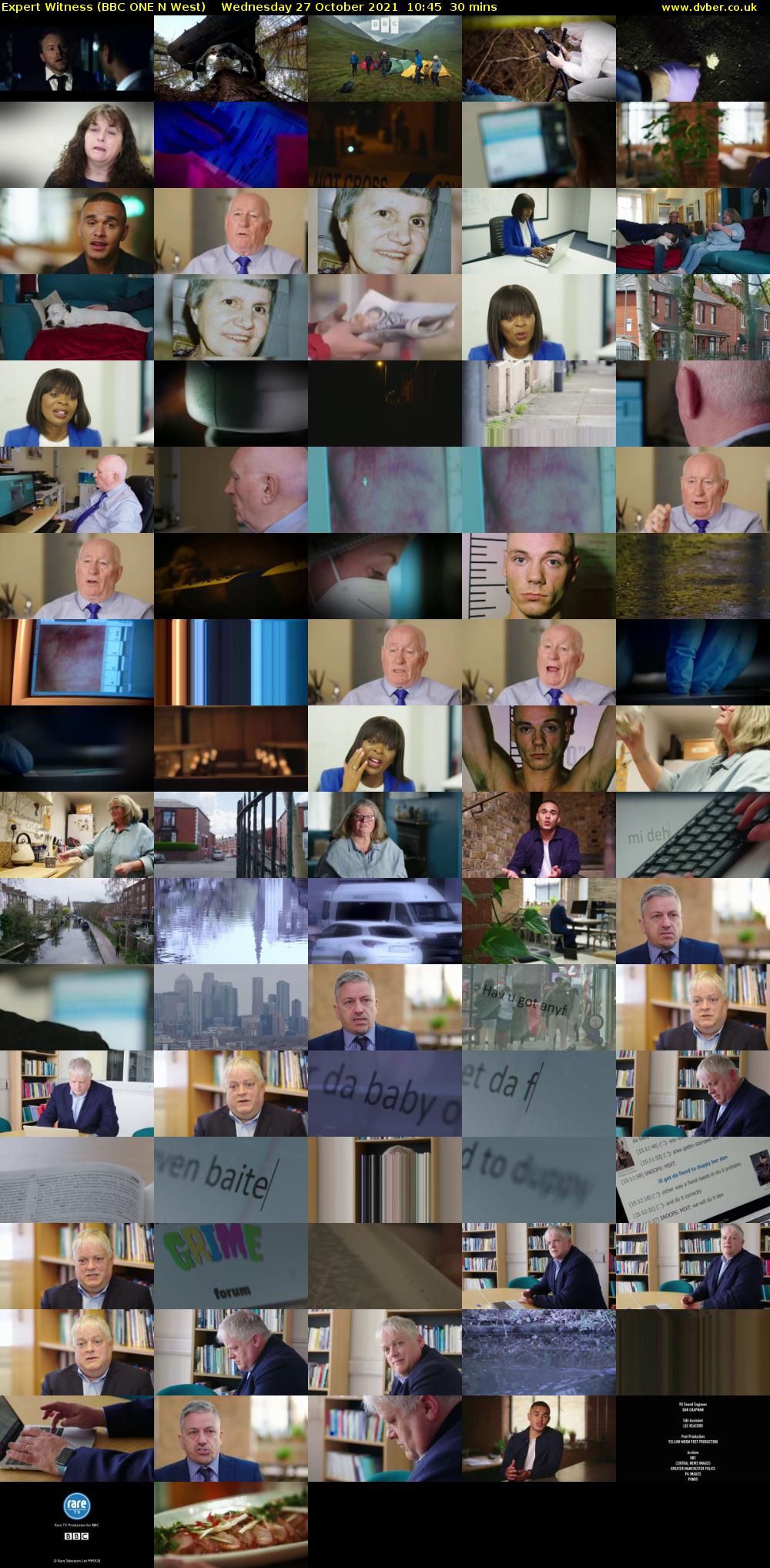 Expert Witness (BBC ONE N West) Wednesday 27 October 2021 10:45 - 11:15