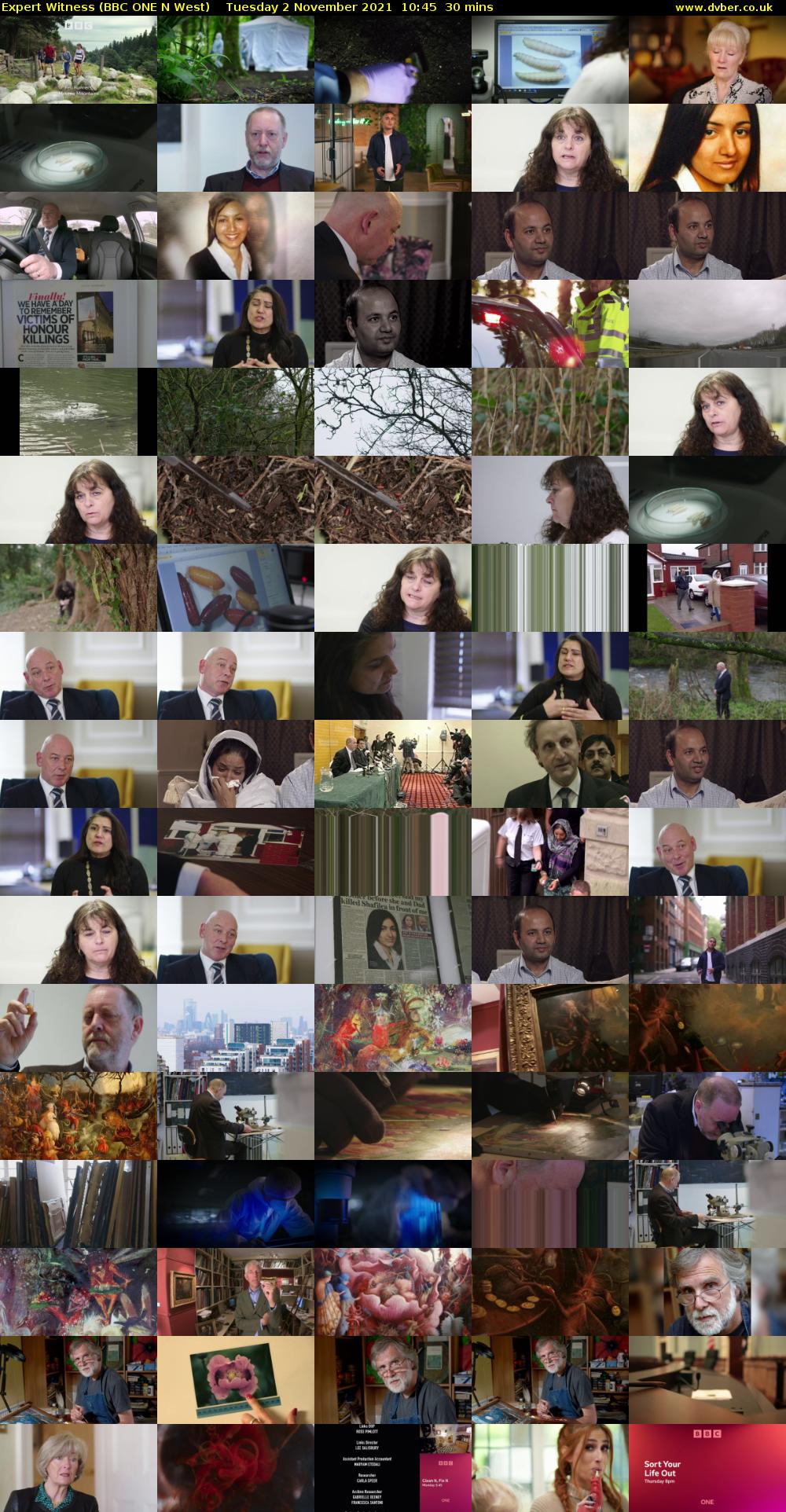 Expert Witness (BBC ONE N West) Tuesday 2 November 2021 10:45 - 11:15