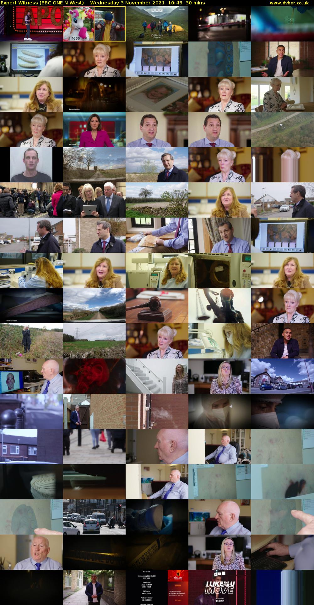 Expert Witness (BBC ONE N West) Wednesday 3 November 2021 10:45 - 11:15