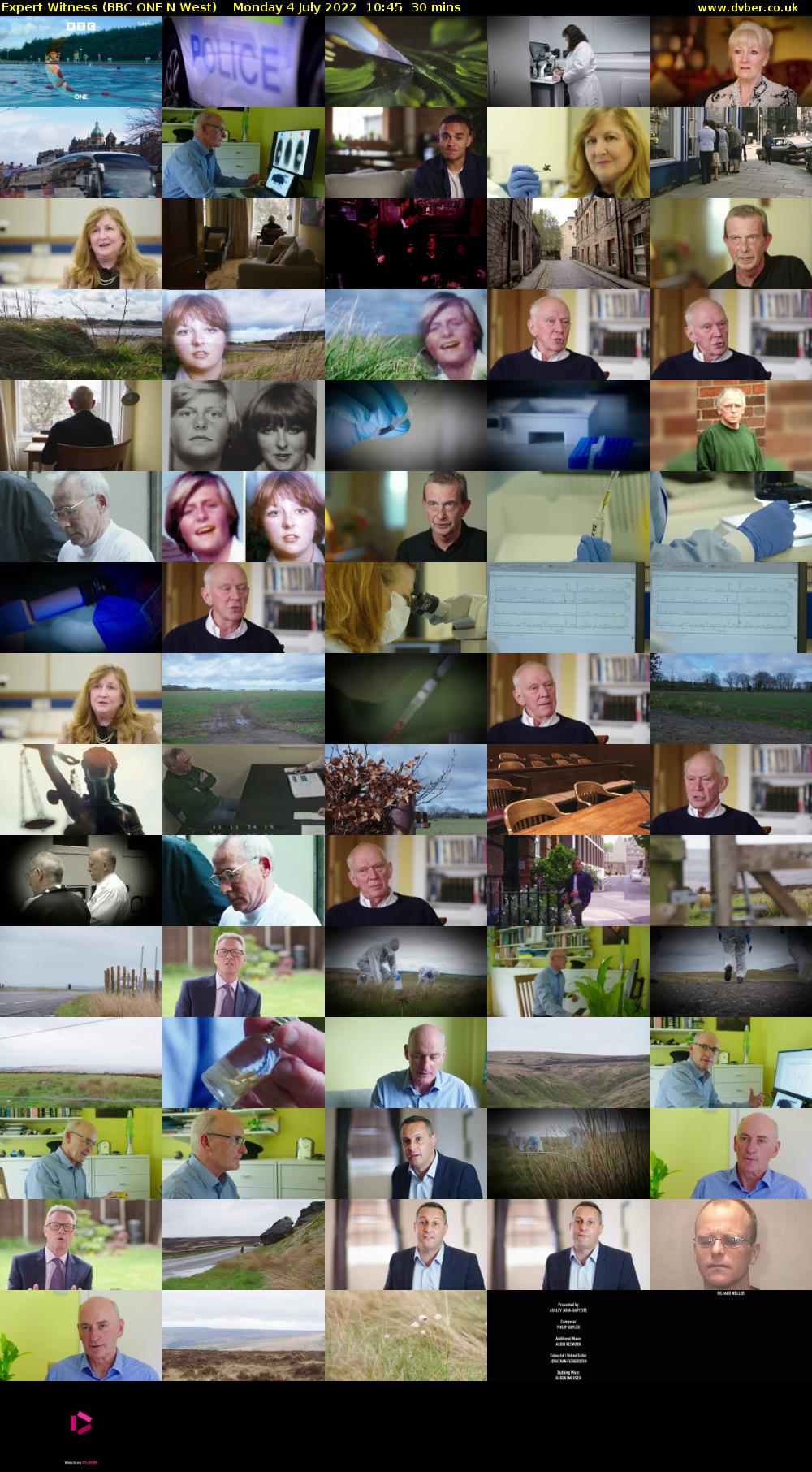 Expert Witness (BBC ONE N West) Monday 4 July 2022 10:45 - 11:15