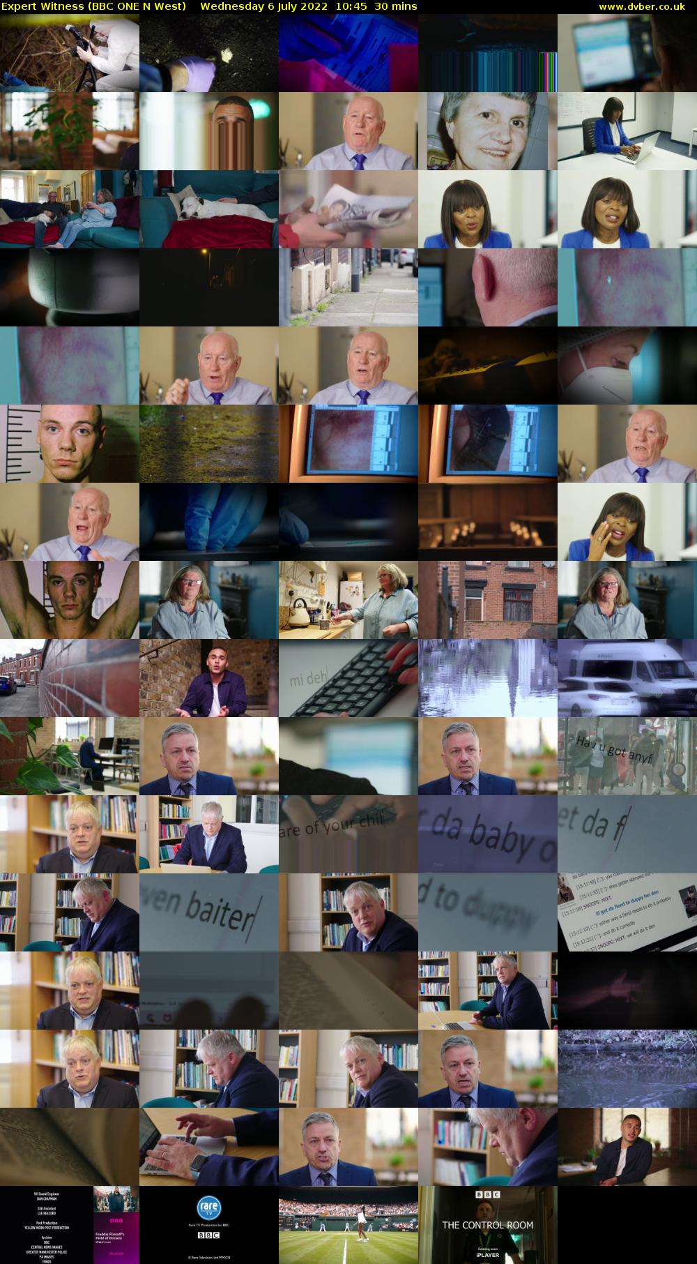 Expert Witness (BBC ONE N West) Wednesday 6 July 2022 10:45 - 11:15