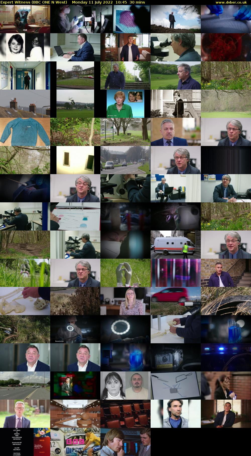 Expert Witness (BBC ONE N West) Monday 11 July 2022 10:45 - 11:15