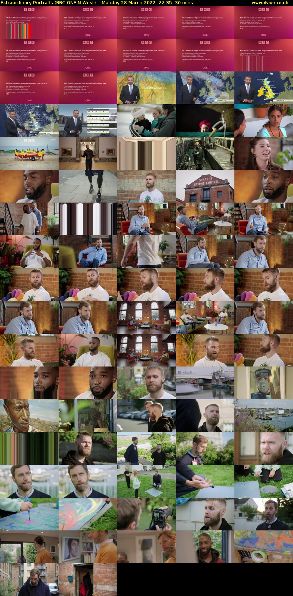 Extraordinary Portraits (BBC ONE N West) Monday 28 March 2022 22:35 - 23:05