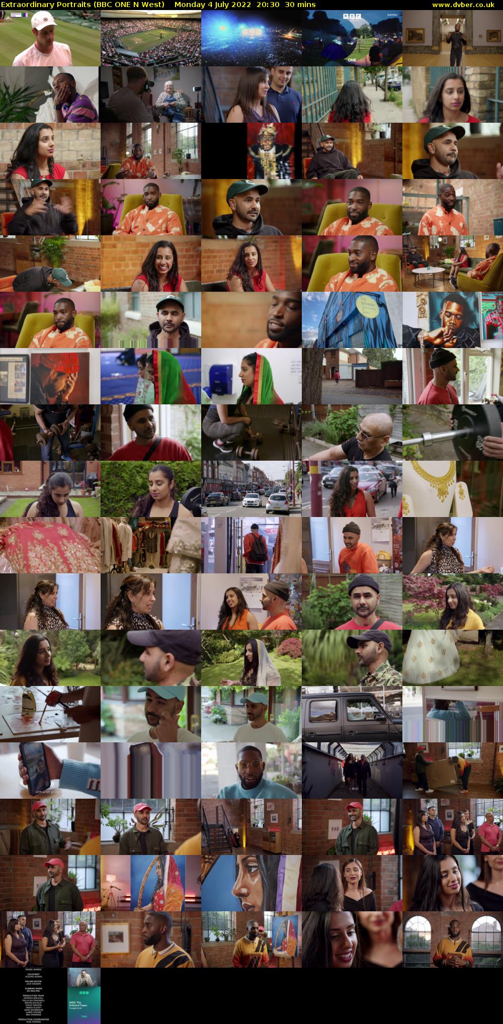 Extraordinary Portraits (BBC ONE N West) Monday 4 July 2022 20:30 - 21:00