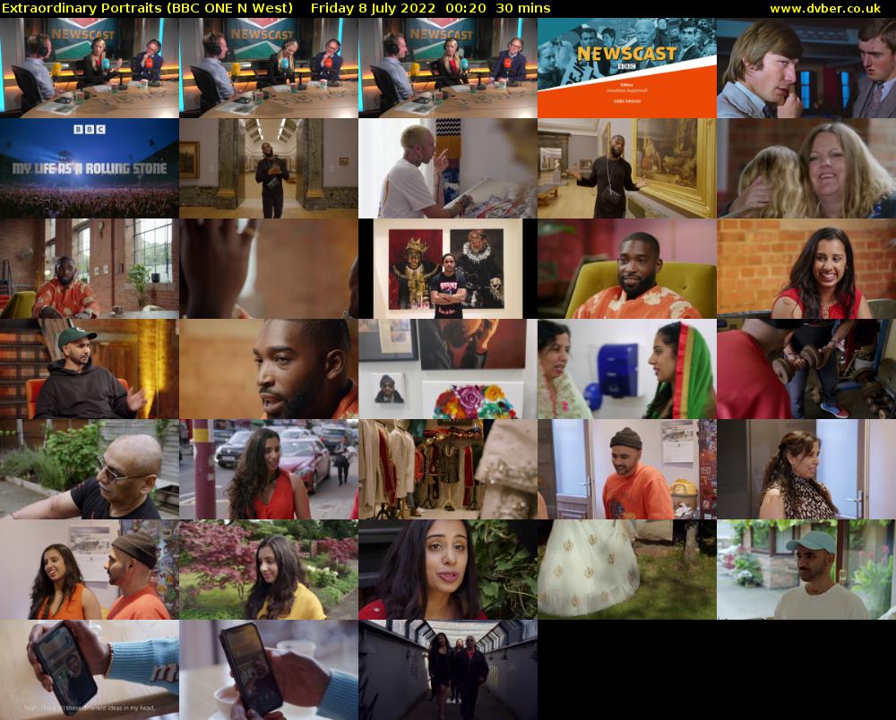 Extraordinary Portraits (BBC ONE N West) Friday 8 July 2022 00:20 - 00:50