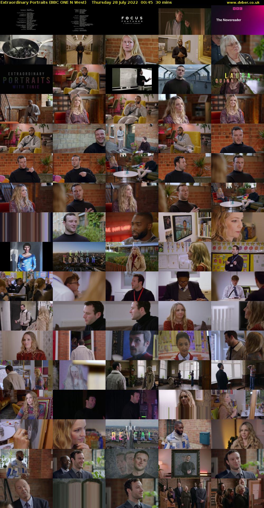 Extraordinary Portraits (BBC ONE N West) Thursday 28 July 2022 00:45 - 01:15