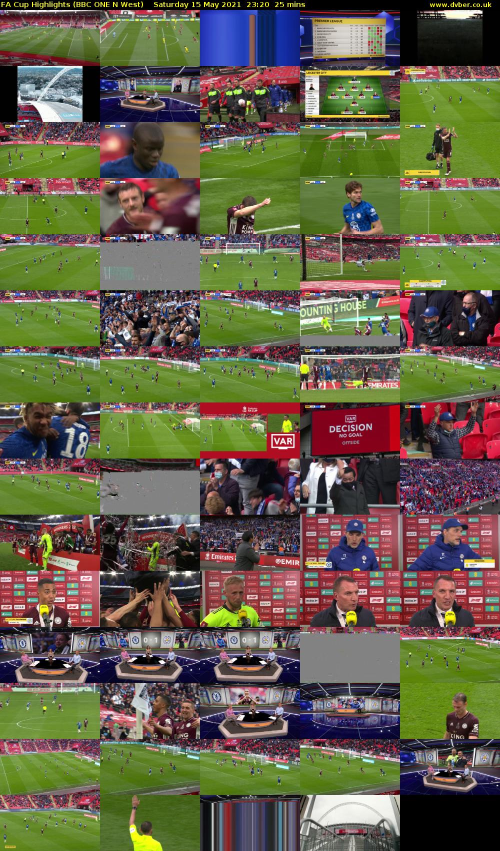 FA Cup Highlights (BBC ONE N West) Saturday 15 May 2021 23:20 - 23:45