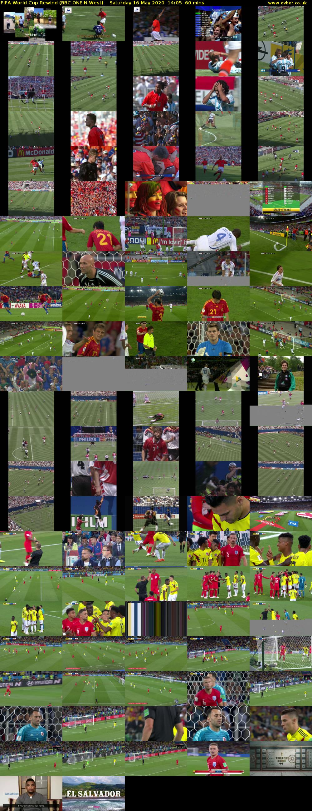 FIFA World Cup Rewind (BBC ONE N West) Saturday 16 May 2020 14:05 - 15:05
