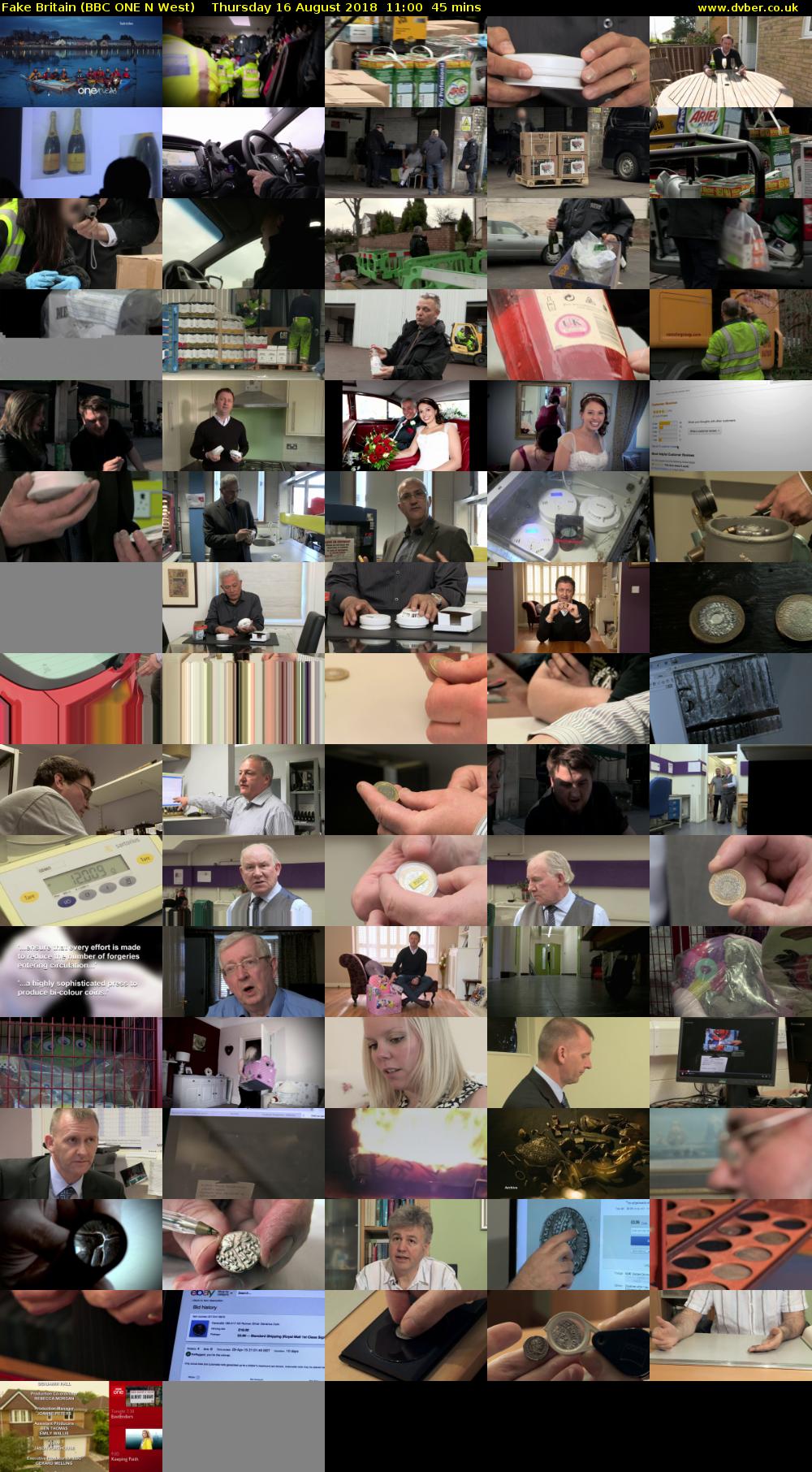Fake Britain (BBC ONE N West) Thursday 16 August 2018 11:00 - 11:45