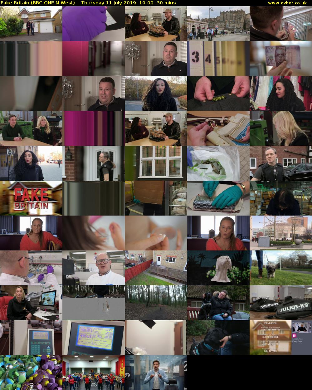 Fake Britain (BBC ONE N West) Thursday 11 July 2019 19:00 - 19:30