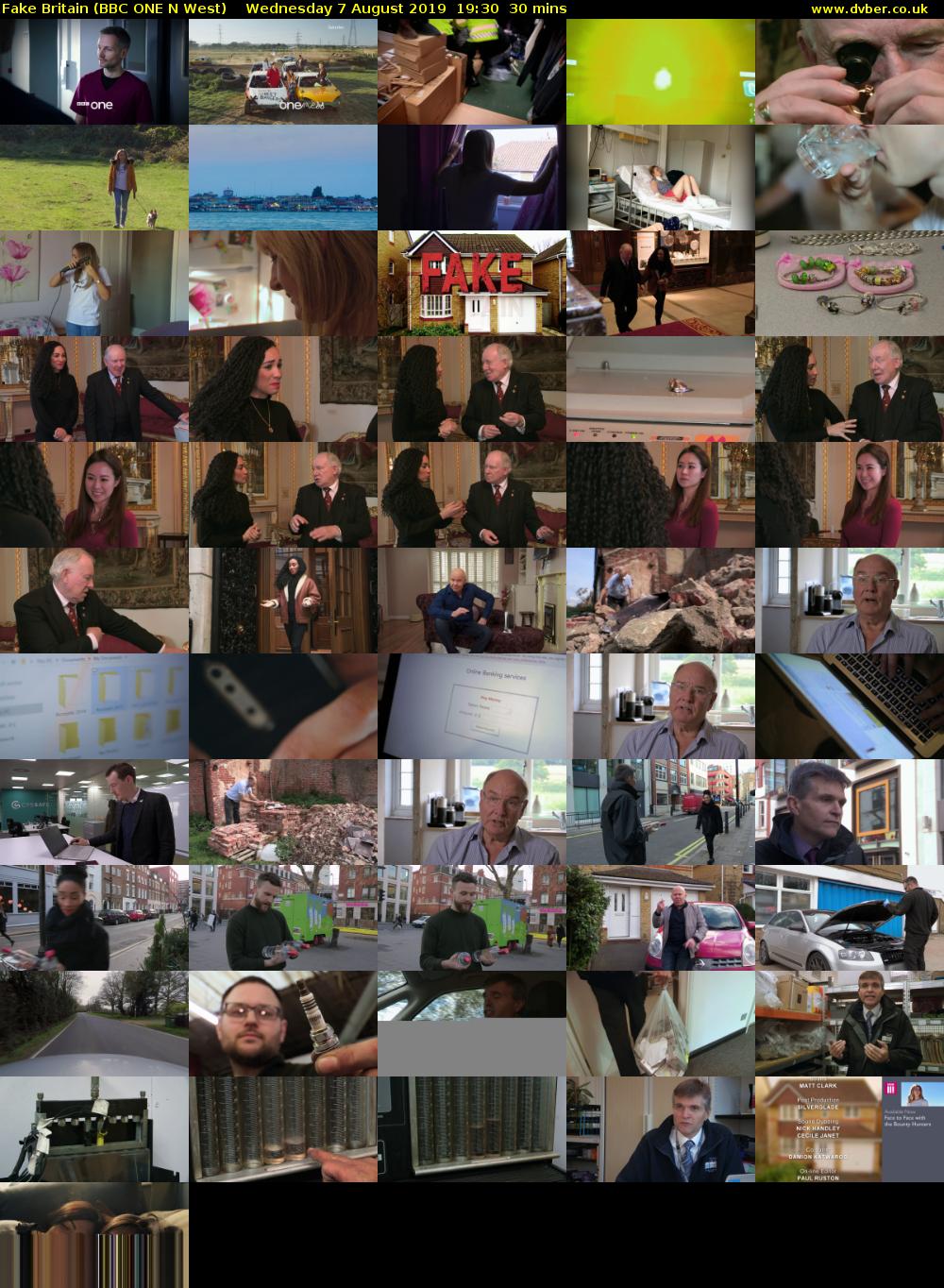 Fake Britain (BBC ONE N West) Wednesday 7 August 2019 19:30 - 20:00