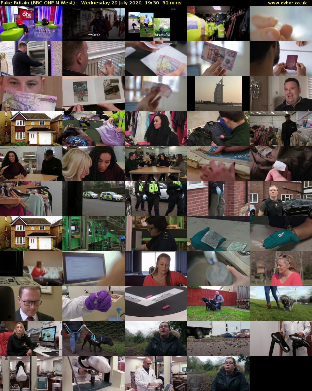Fake Britain (BBC ONE N West) Wednesday 29 July 2020 19:30 - 20:00