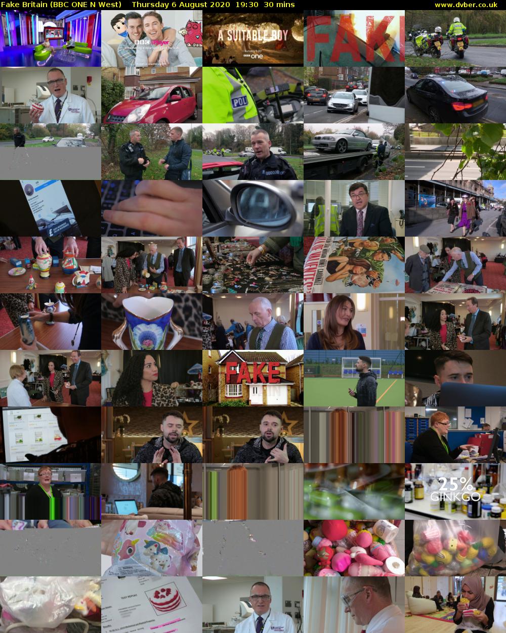 Fake Britain (BBC ONE N West) Thursday 6 August 2020 19:30 - 20:00