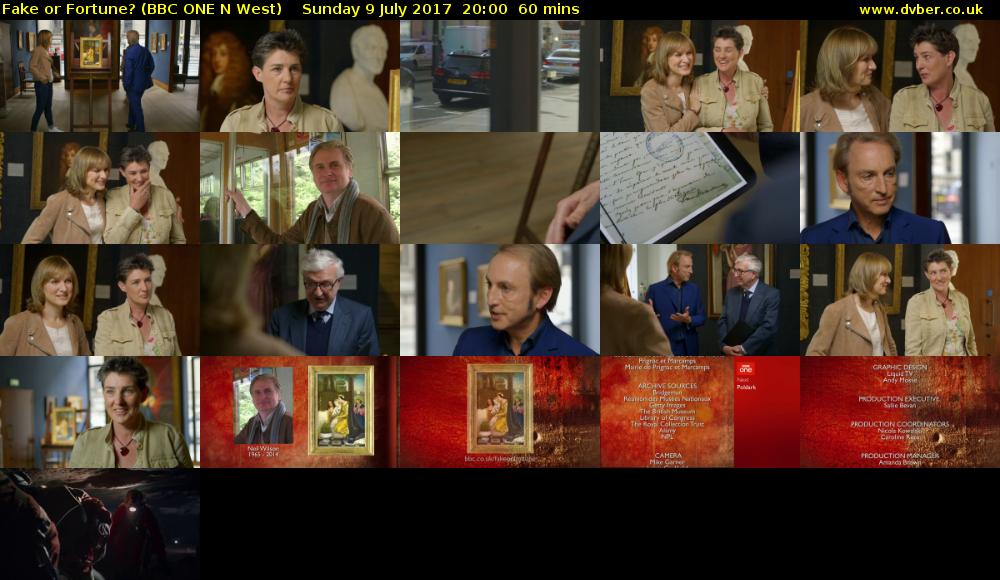 Fake or Fortune? (BBC ONE N West) Sunday 9 July 2017 20:00 - 21:00