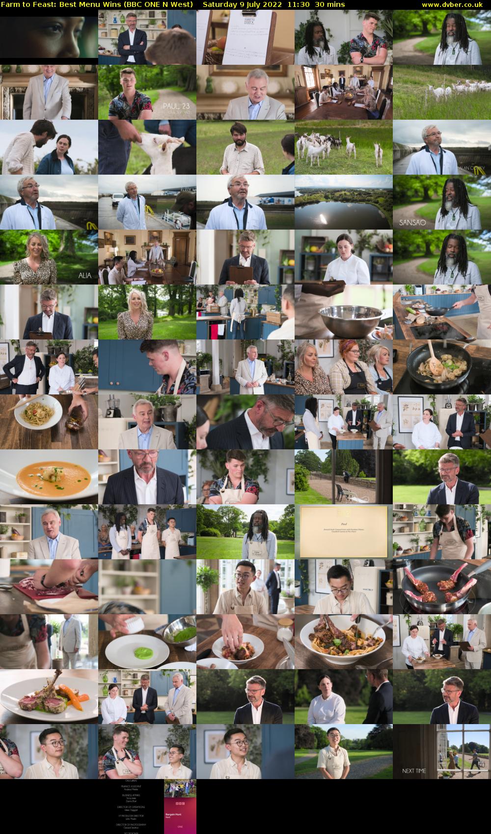 Farm to Feast: Best Menu Wins (BBC ONE N West) Saturday 9 July 2022 11:30 - 12:00