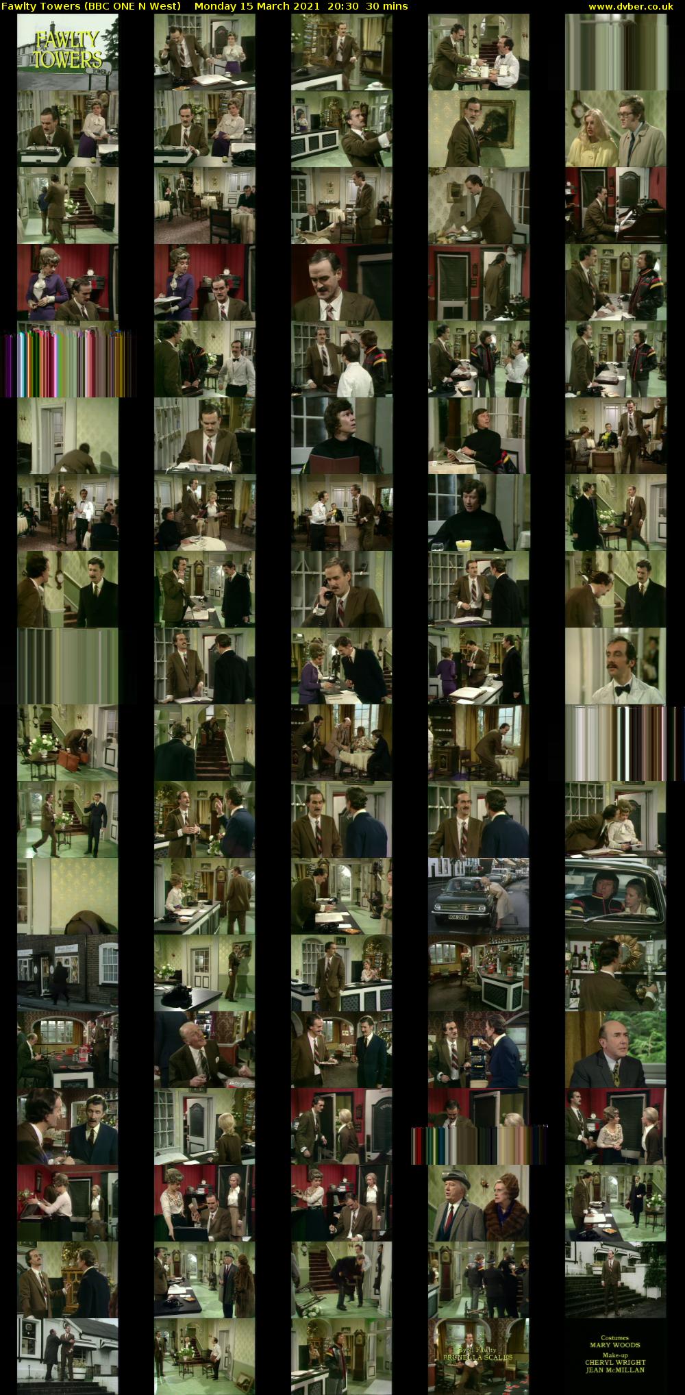 Fawlty Towers (BBC ONE N West) Monday 15 March 2021 20:30 - 21:00