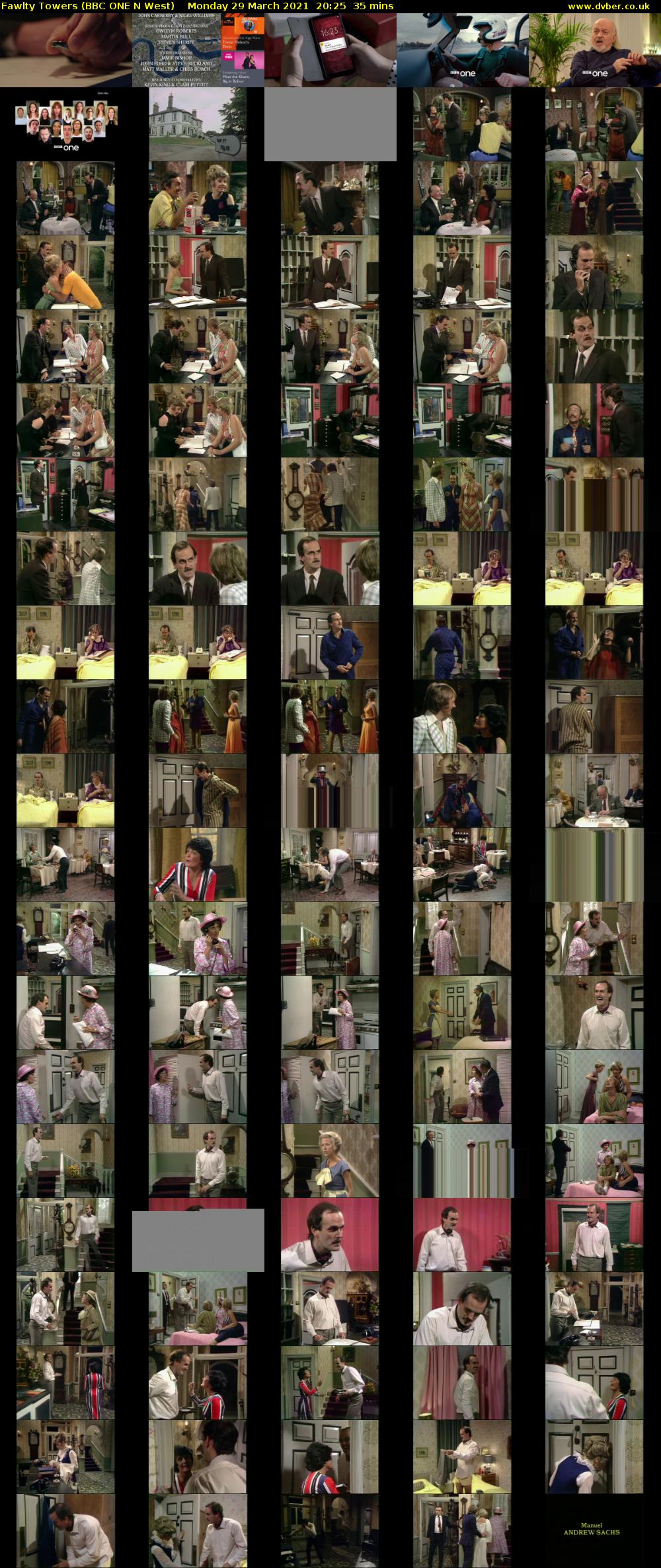 Fawlty Towers (BBC ONE N West) Monday 29 March 2021 20:25 - 21:00