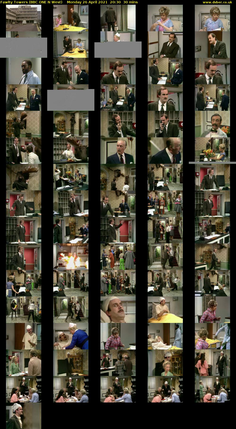 Fawlty Towers (BBC ONE N West) Monday 26 April 2021 20:30 - 21:00